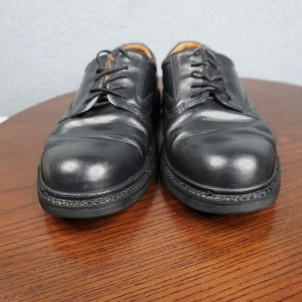 Ecco Shoes Mens Size 41 H / 7 - 7.5 Black Leather Comfort Lace Up Casual Oxford